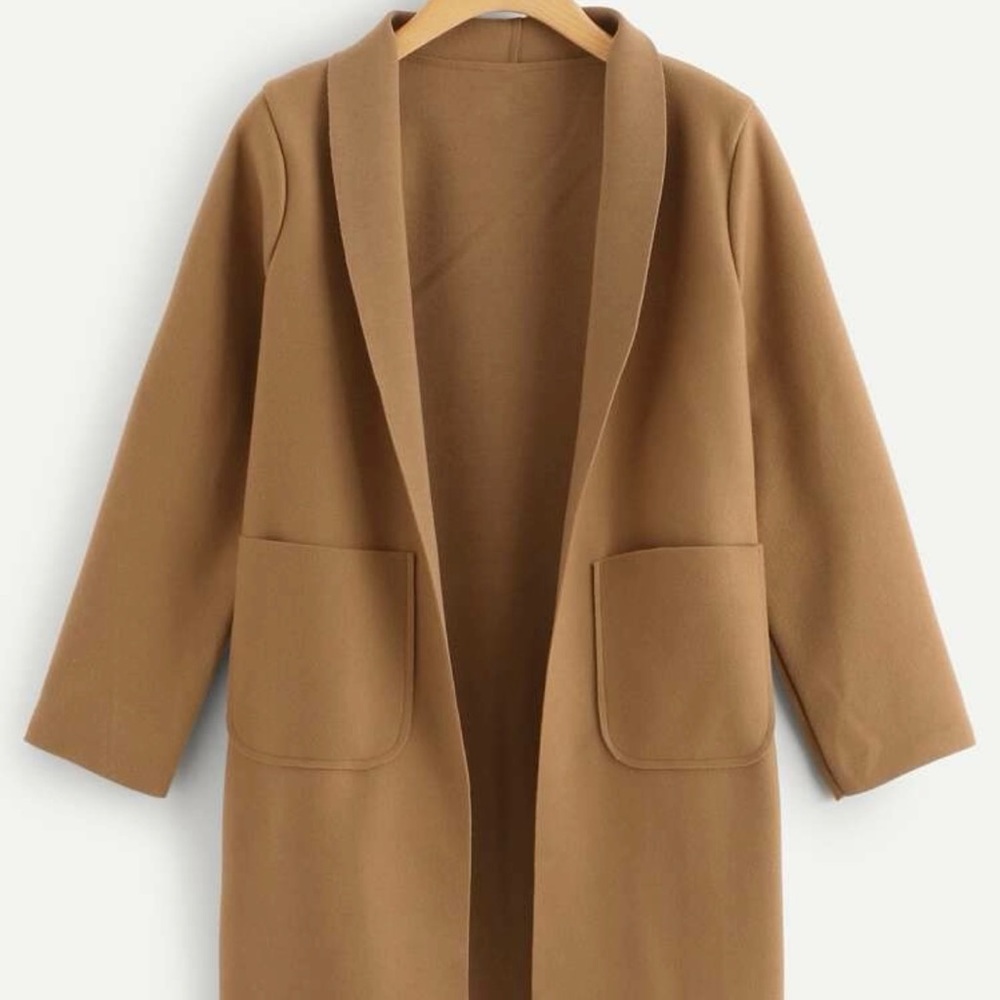 NEW Shawl Collar Dual Pockets Overcoat